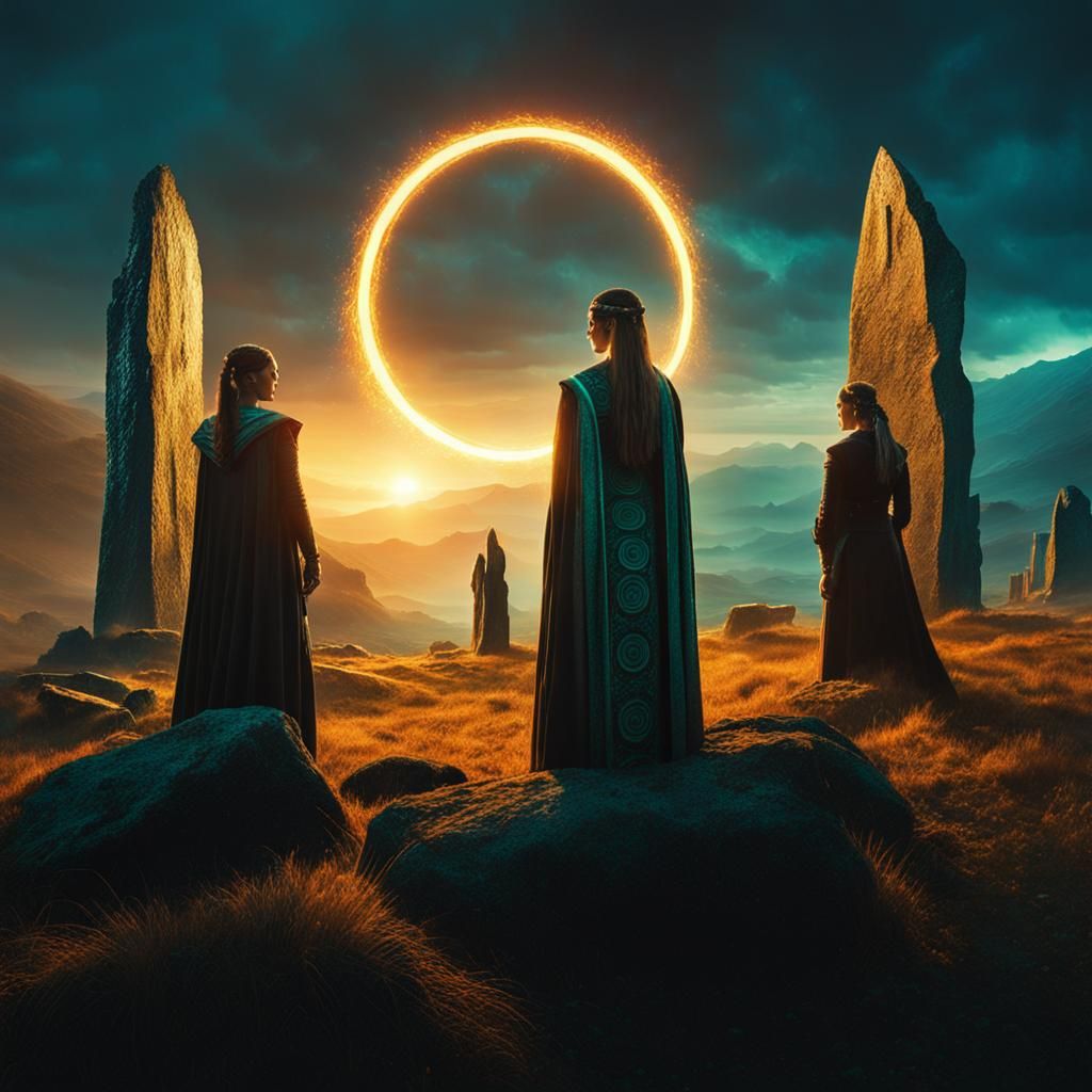 "Hie, Saoirse. 'Ere the parhelion ends."