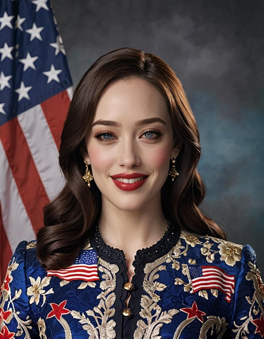 Kat Dennings as Politician in Kebaya