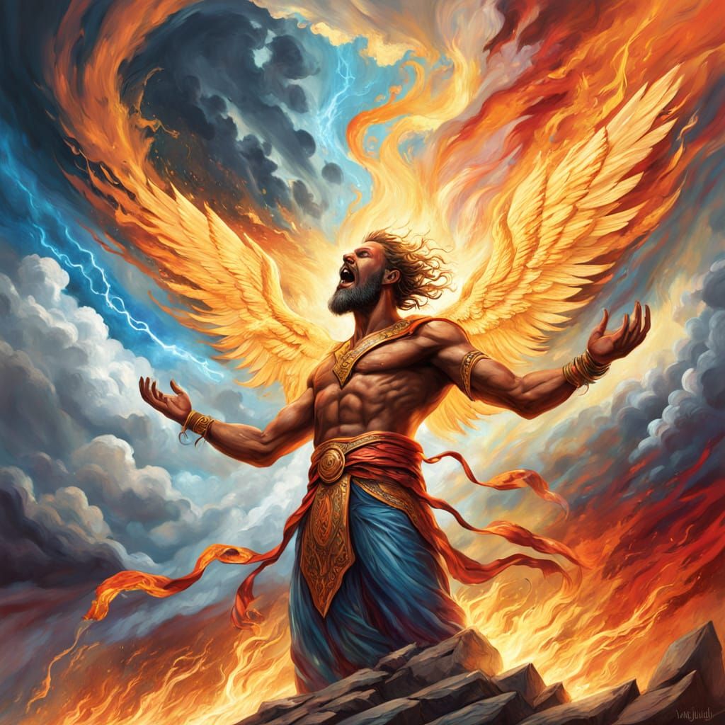 Elijah's Divine Fire on Mount Carmel