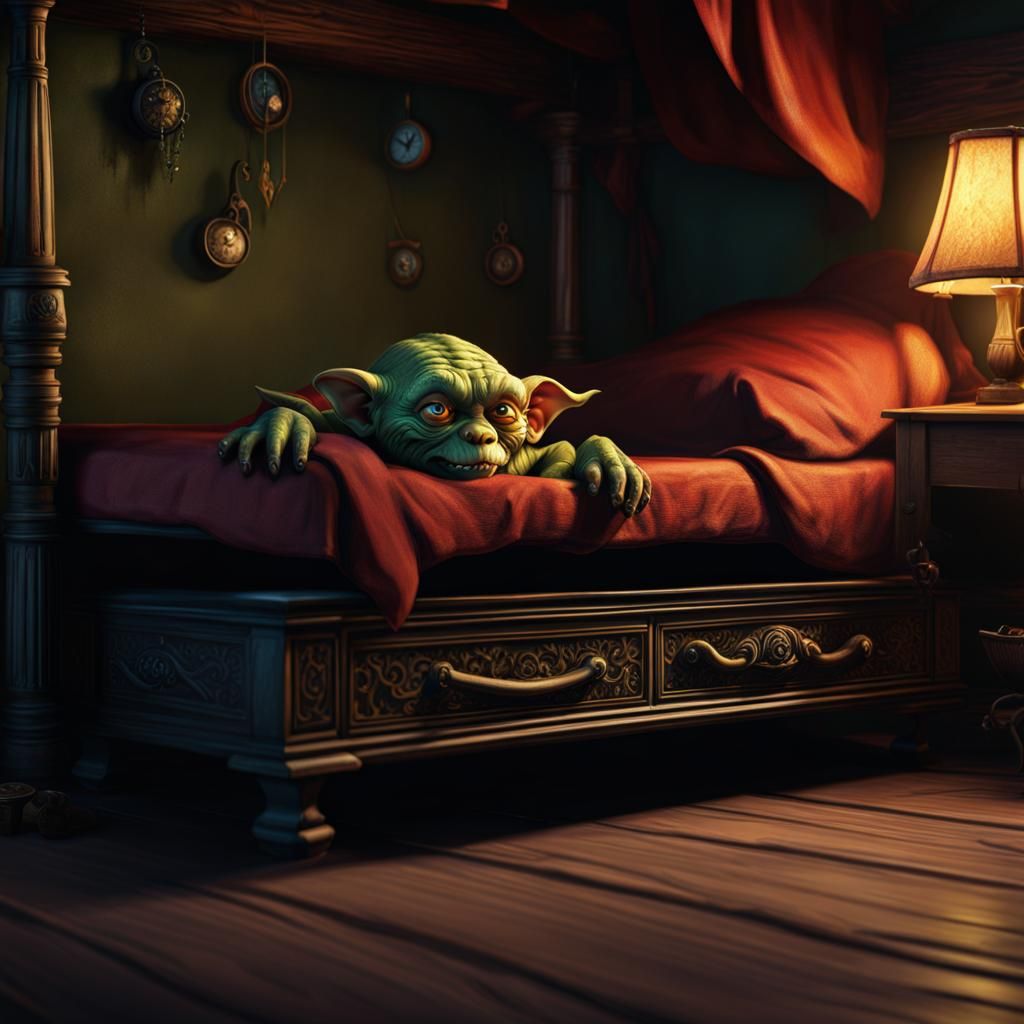 Goblin Hiding: Detailed Matte Painting