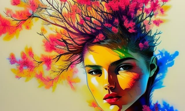 Winter's Farewell: Oil Painting of Spring's Arrival