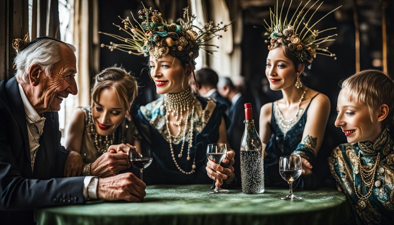 Exotic Aliens Celebrate in Surreal Restaurant: Masterpiece