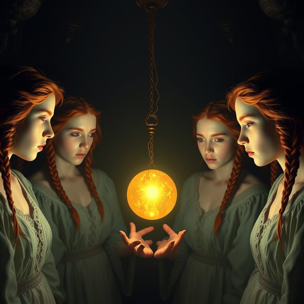 Radiant Sisters in Ethereal Glow