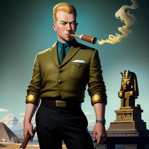 Tintin and the Pharaoh' s cigars