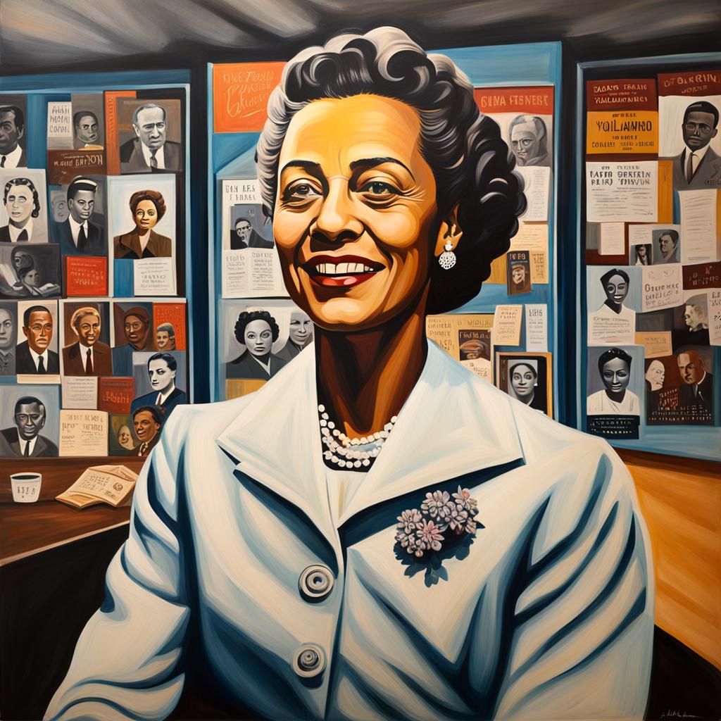 Viola Desmond Acrylic Portrait: Canadian Civil Rights Icon