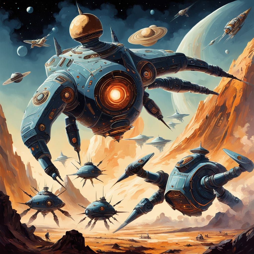 Cosmic Battle in Palekh Painting