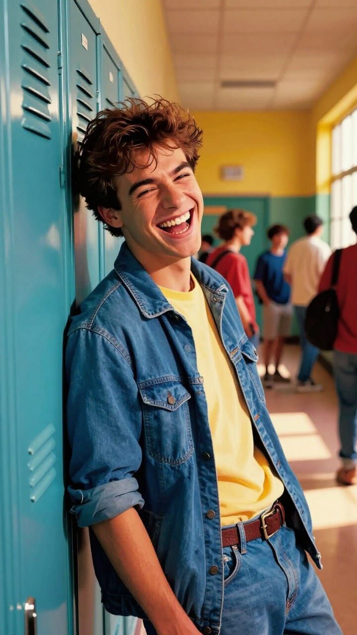 Mischievous Young Man Winks in Pop Art Style