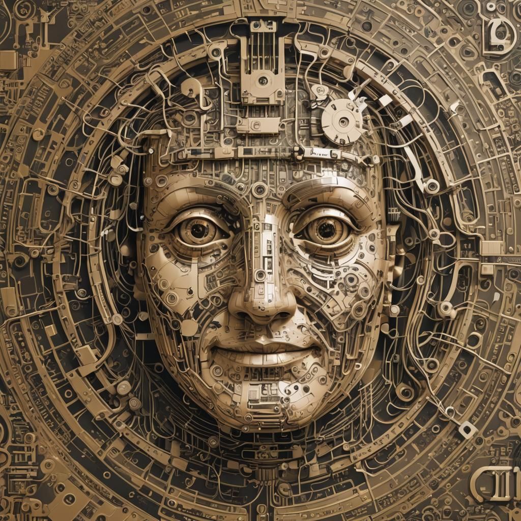 AI Personification of Pi as Digital Art