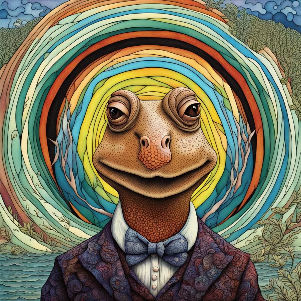 Australian Flora: Quantum Fractal Zentangle Landscape