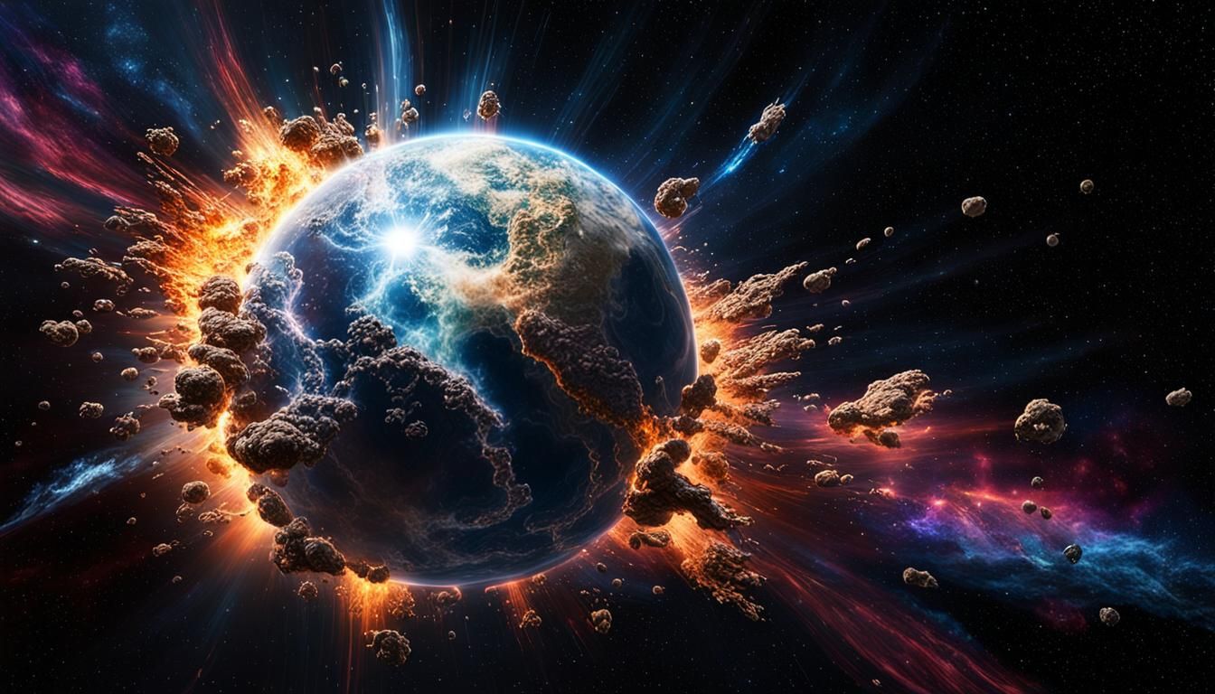 Epic Supernova Explosion in Space, Hyperrealistic Concept Ar...