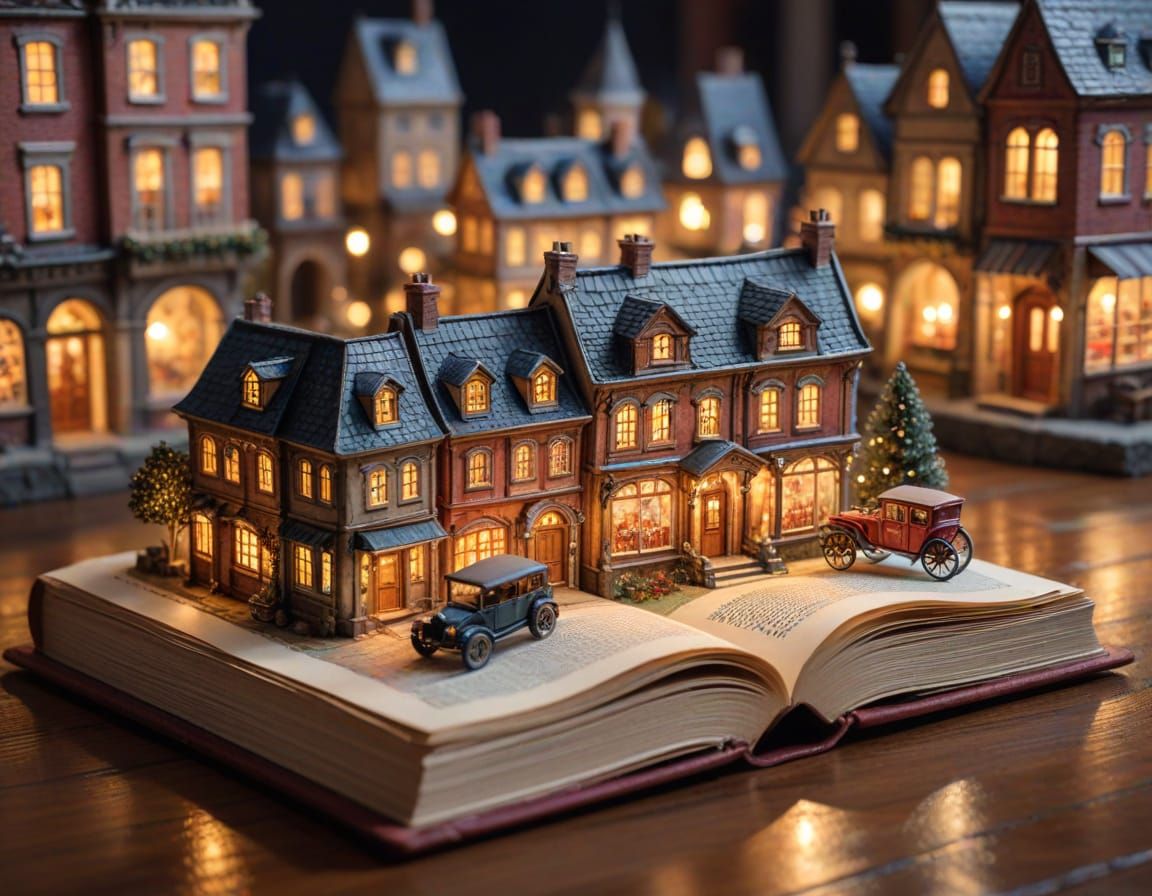 Glowing Book Reveals Miniature Victorian Christmas City