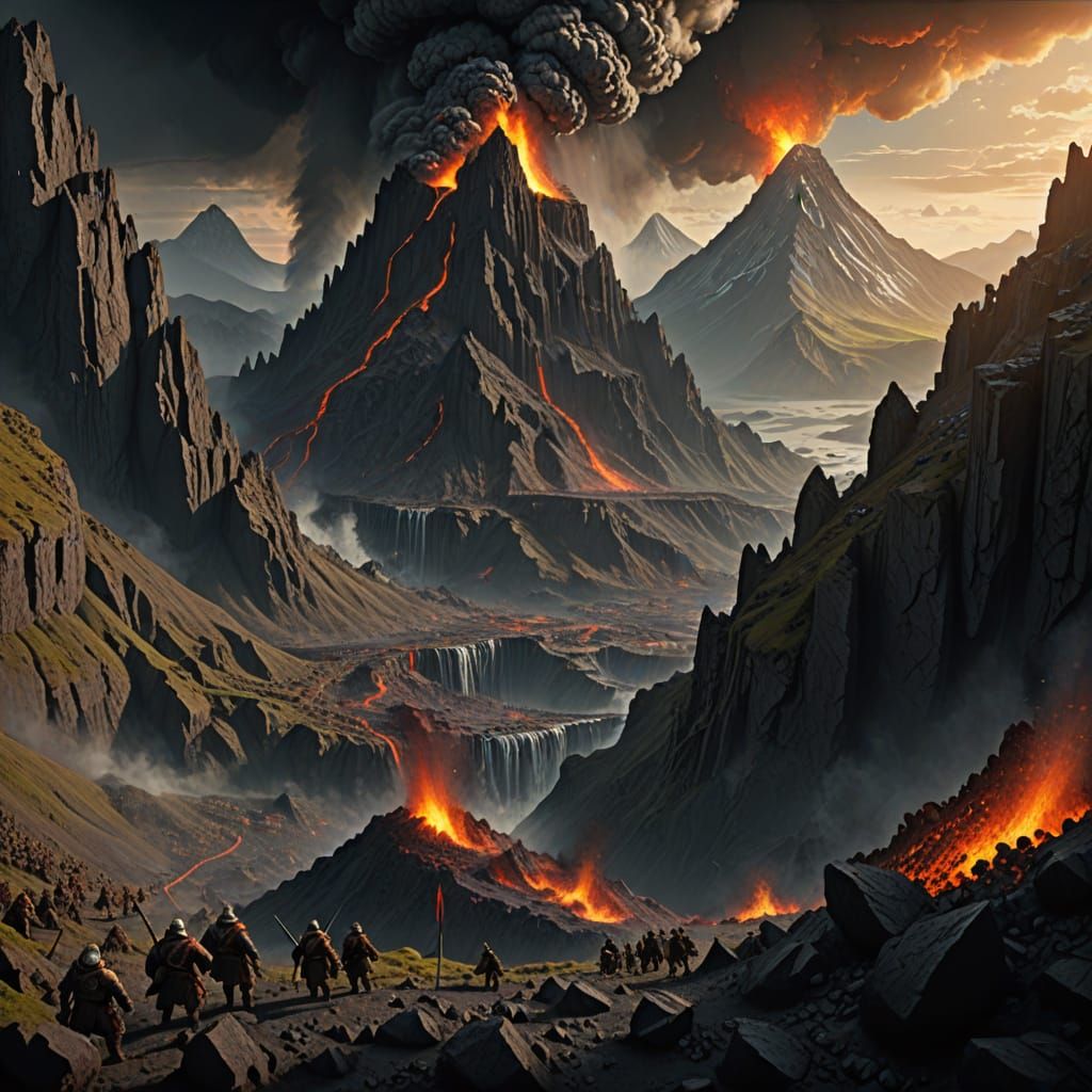 Dwarves Journey Through Majestic Mountains in an Epic Digita...