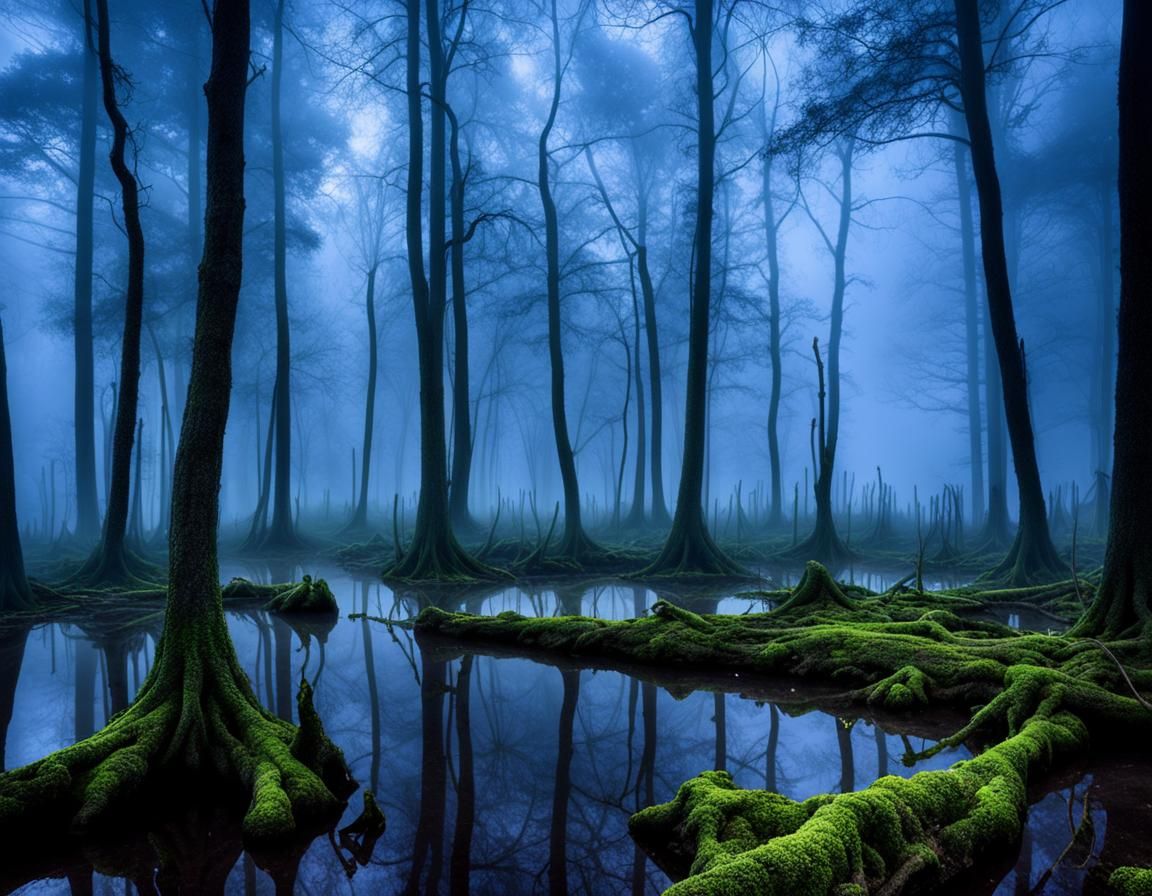 Endless swamp forest