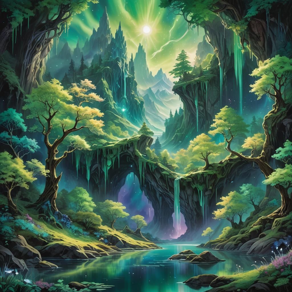 Ethereal Landscape of a Mystical Realm