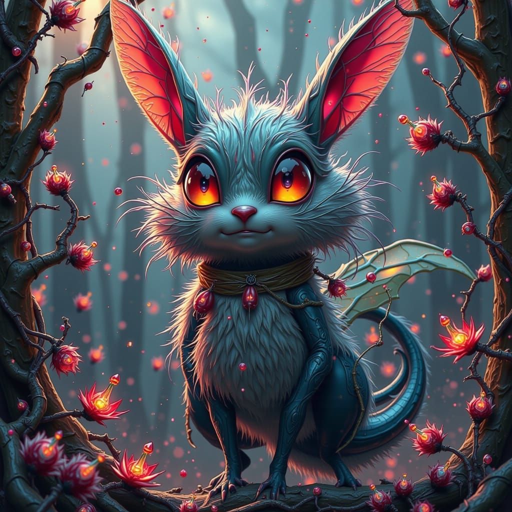 Rabbit-Squirrel Lost in Thorny Maze: Wire Art