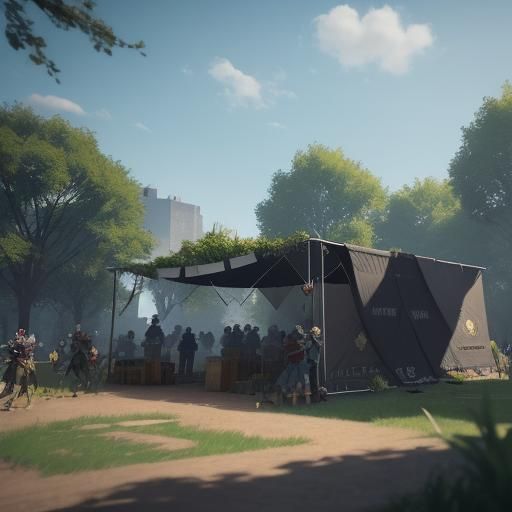 SALLIS DAY Banner at Food Festival in 3D