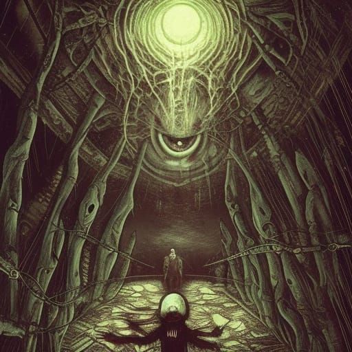 Dystopian Rabbit Hole: Gritty Gothic Horror Concept Art