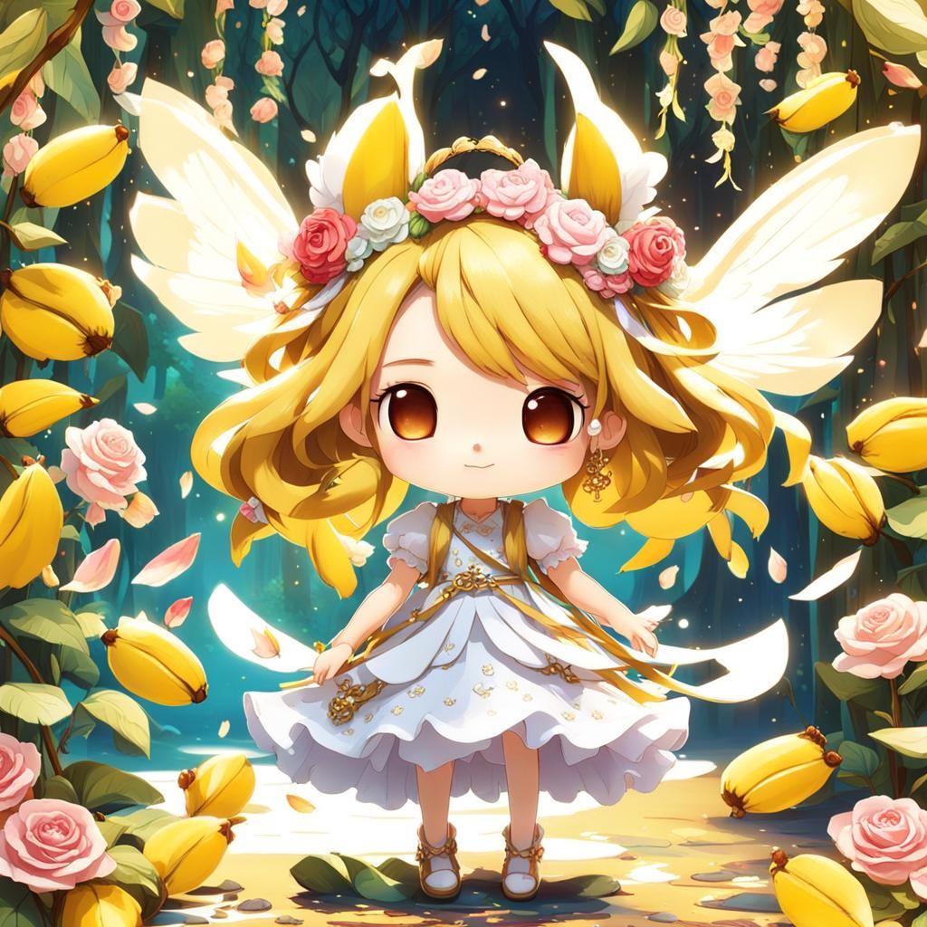 Visualize a charming chibi world: Envision a delightful chib...