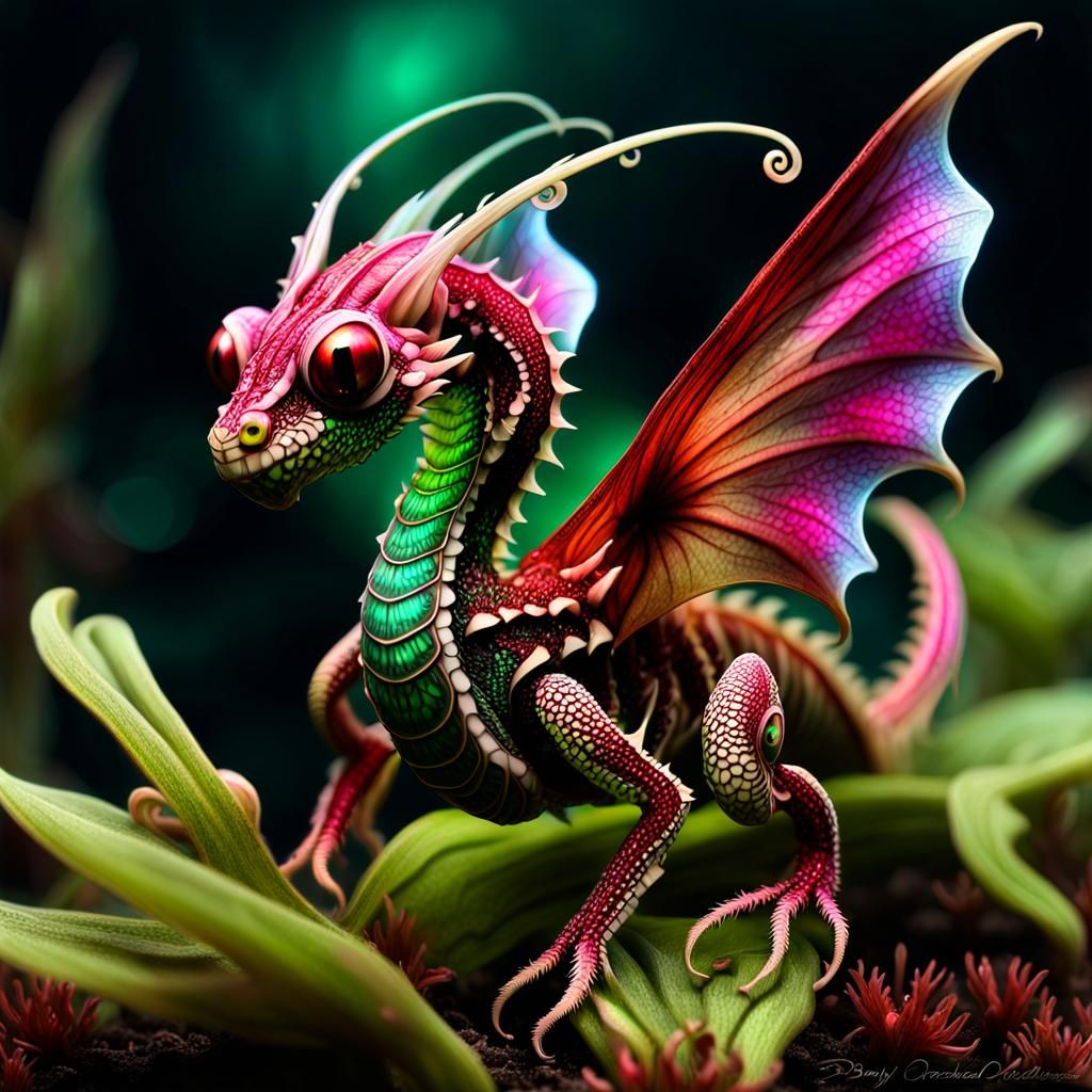 Bioluminescent Jungle: A Hyperdetailed Macro Photograph