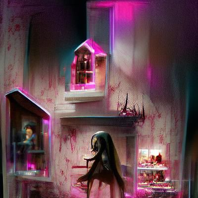 Sinister Dollhouse: Dark Fantasy Illustration
