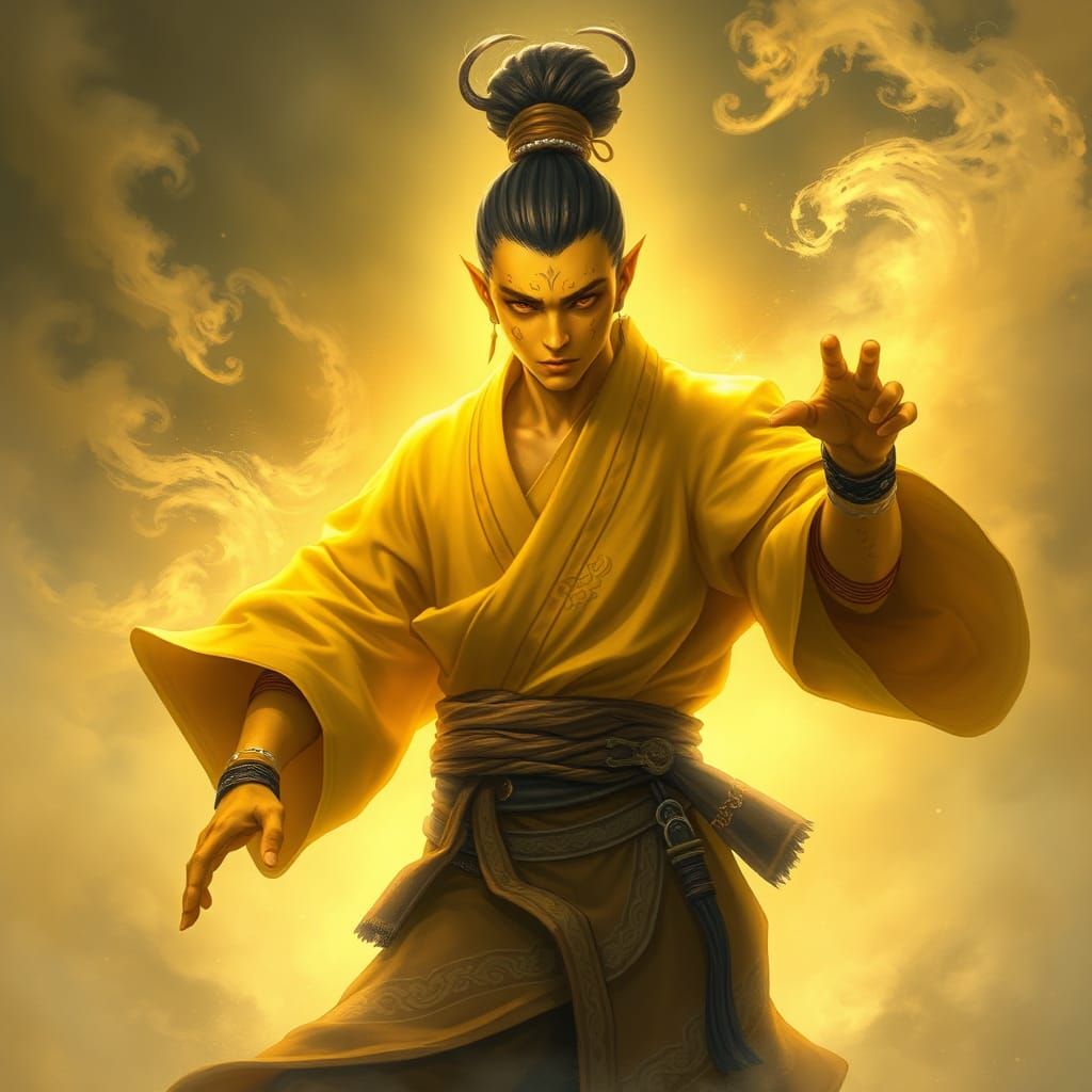 Githyanki Warrior Monk in Dreamlike Fantasy Art