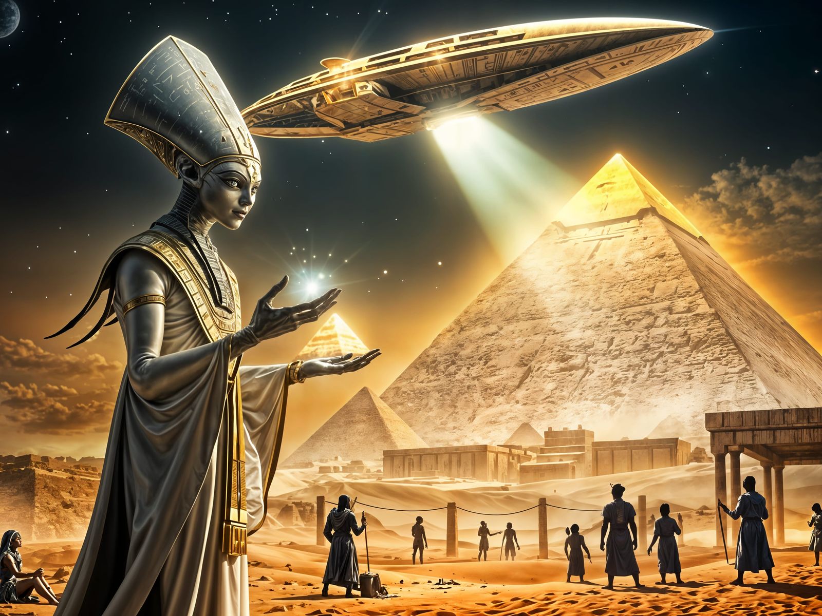 Egyptian Gods Meet Alien Visitors in Ancient Egypt