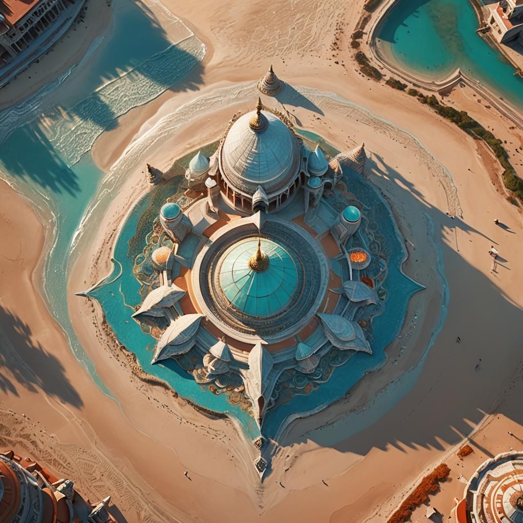 Taj Mahal Clam Shell Fantasy on Dewy Beach