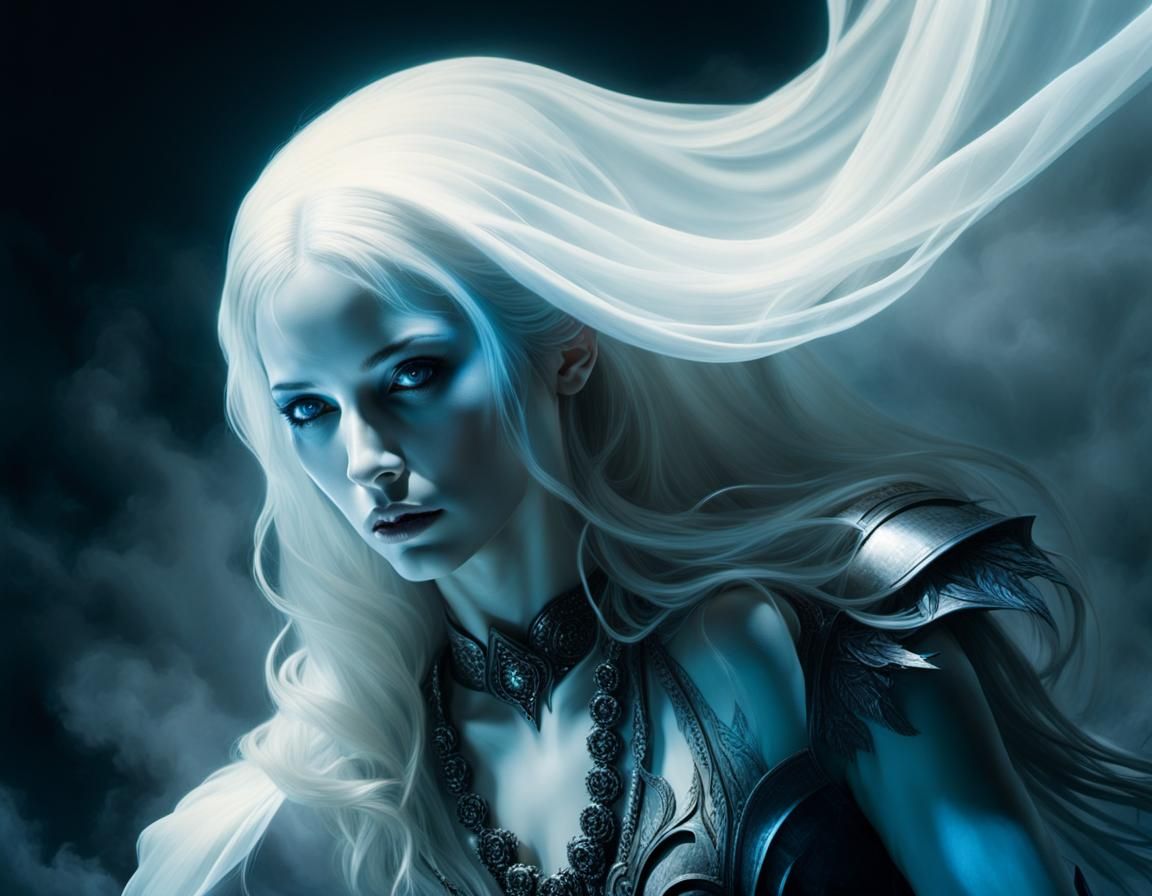 Ethereal Banshee with Ghostly Aura in High Definition