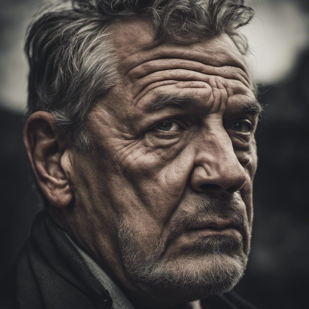 Realistic Portrait of a 56 Year Old Man