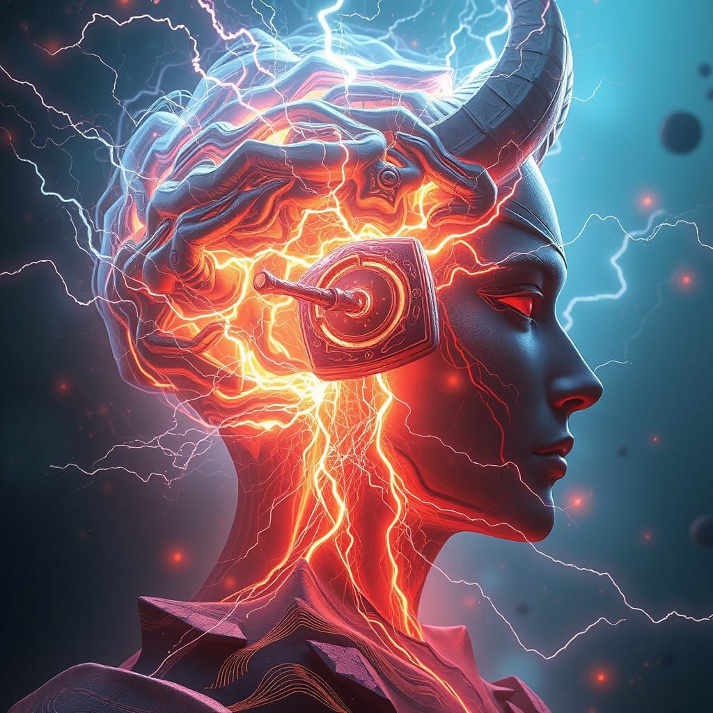 Surreal Electric Dreamscape in Vibrant Color