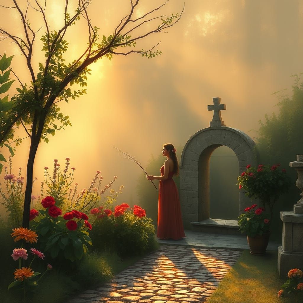 Whispers in the Garden Hideaway at Dawn