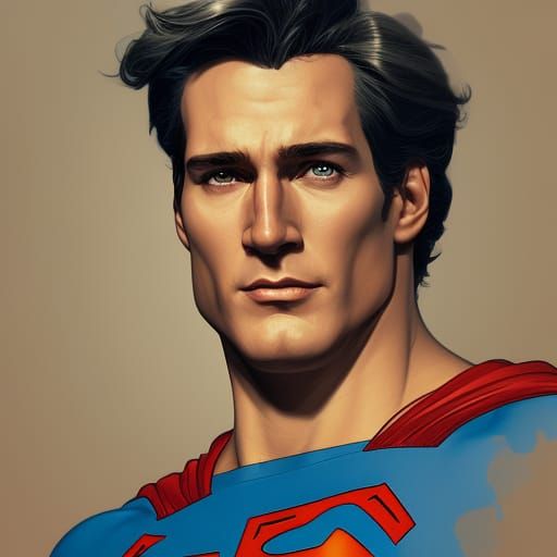 Hyperdetailed Superman Portrait Concept Art