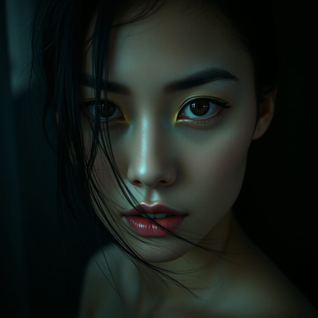 Sultry Oriental Goddess with Captivating Gaze