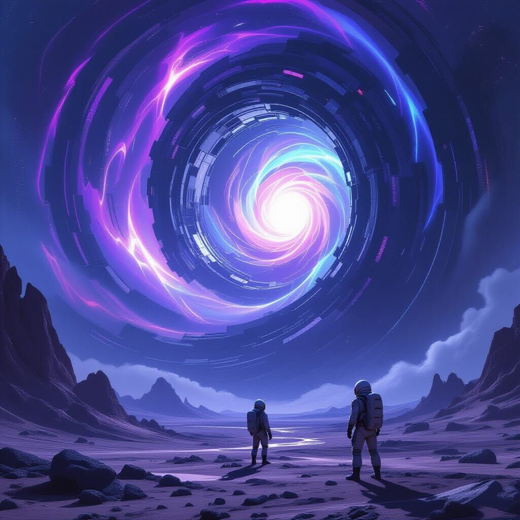 Astronaut Discovers Giant Alien Artifact on Cosmic Planet