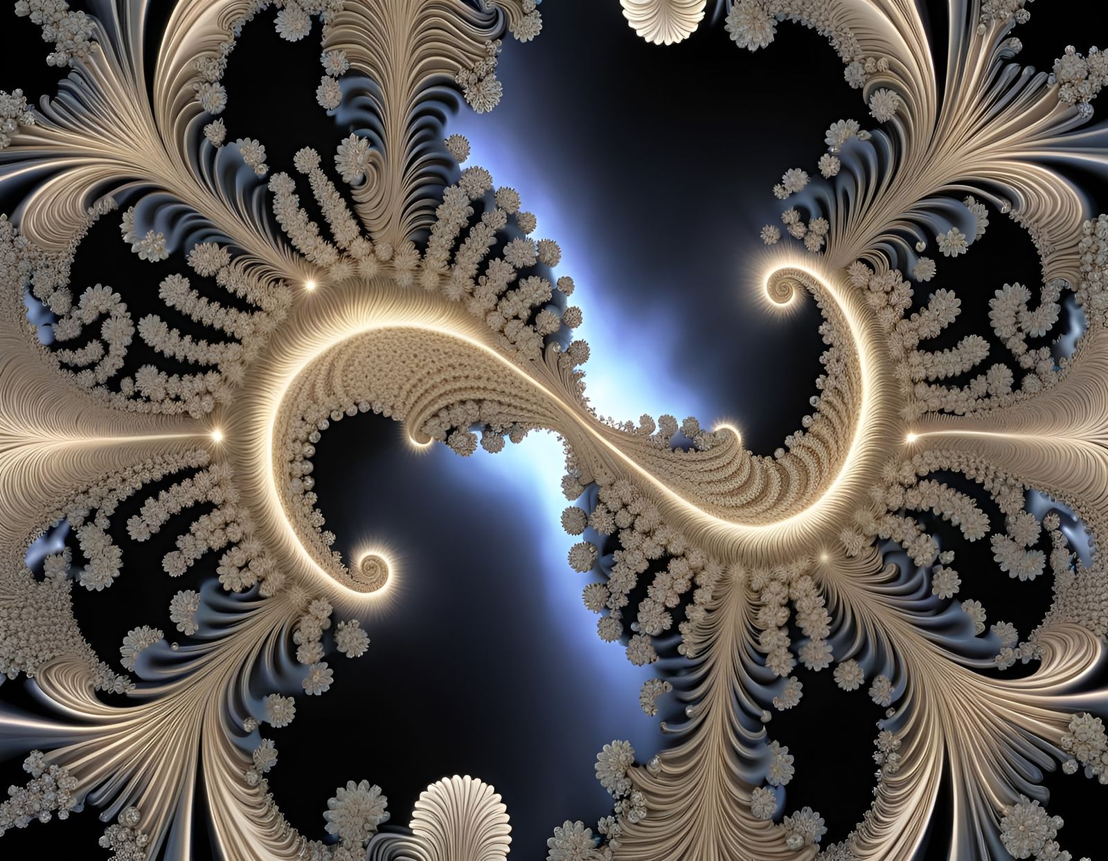 Intricate Fractal Formation with Bismuth Pattern