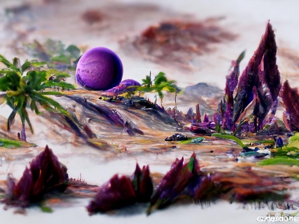 Exotic Purple Planet Landscape in 8K Resolution