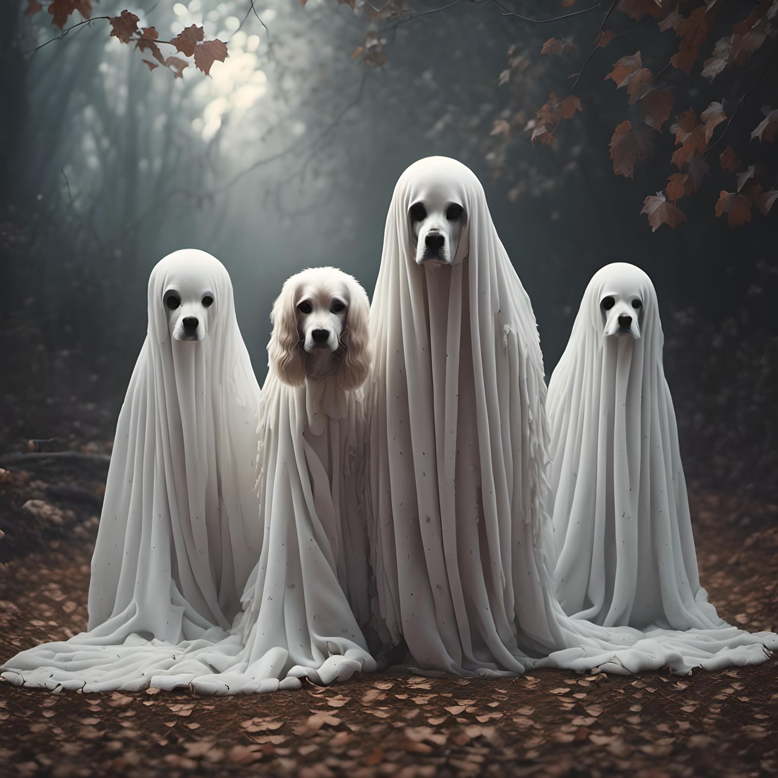 Adorable Animal Ghost in Photographic Style