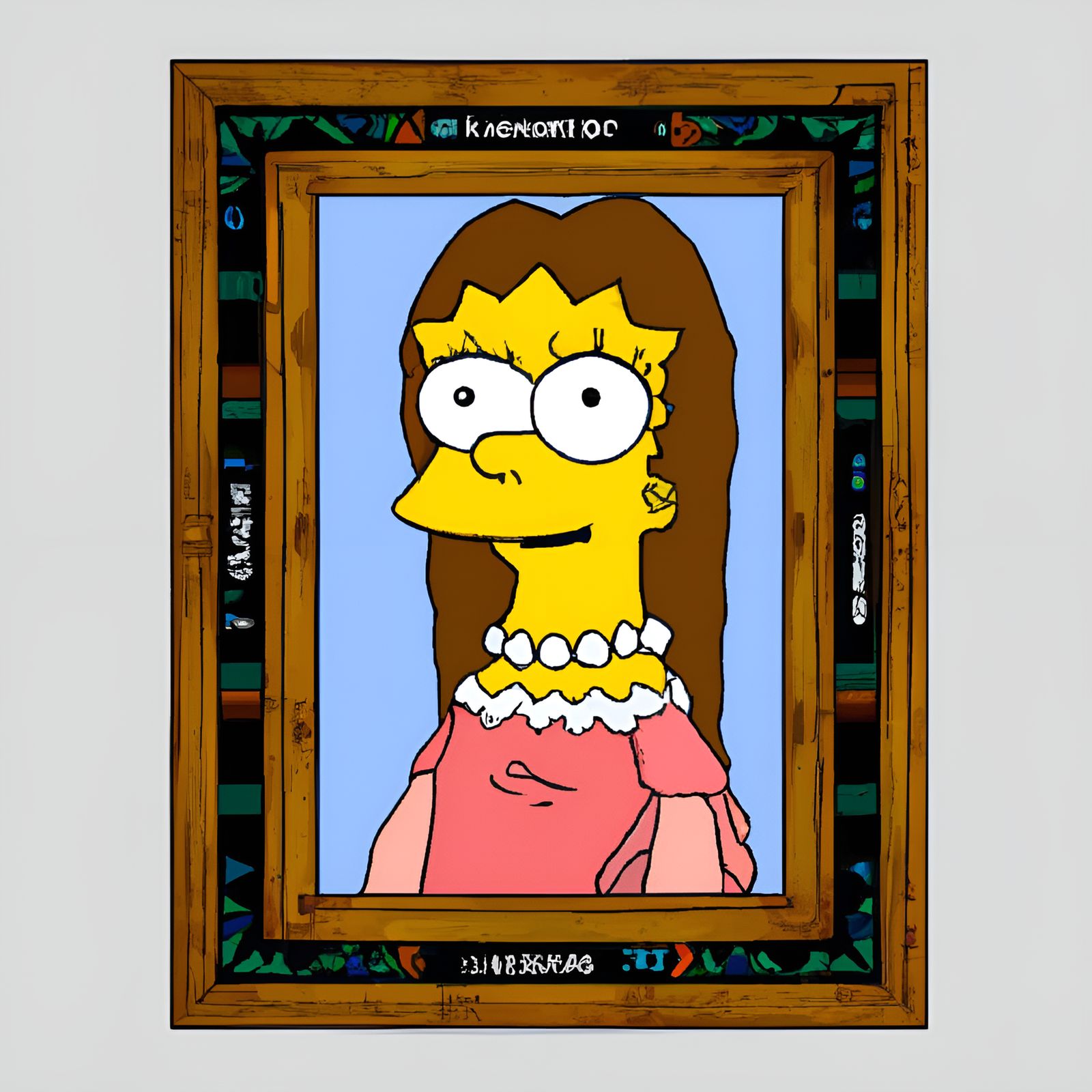 Lisa Simpson Reimagined as the Mona Lisa