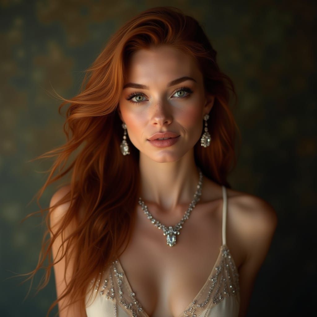 Elegant Portrait of a Woman in Vogue Editorial Style