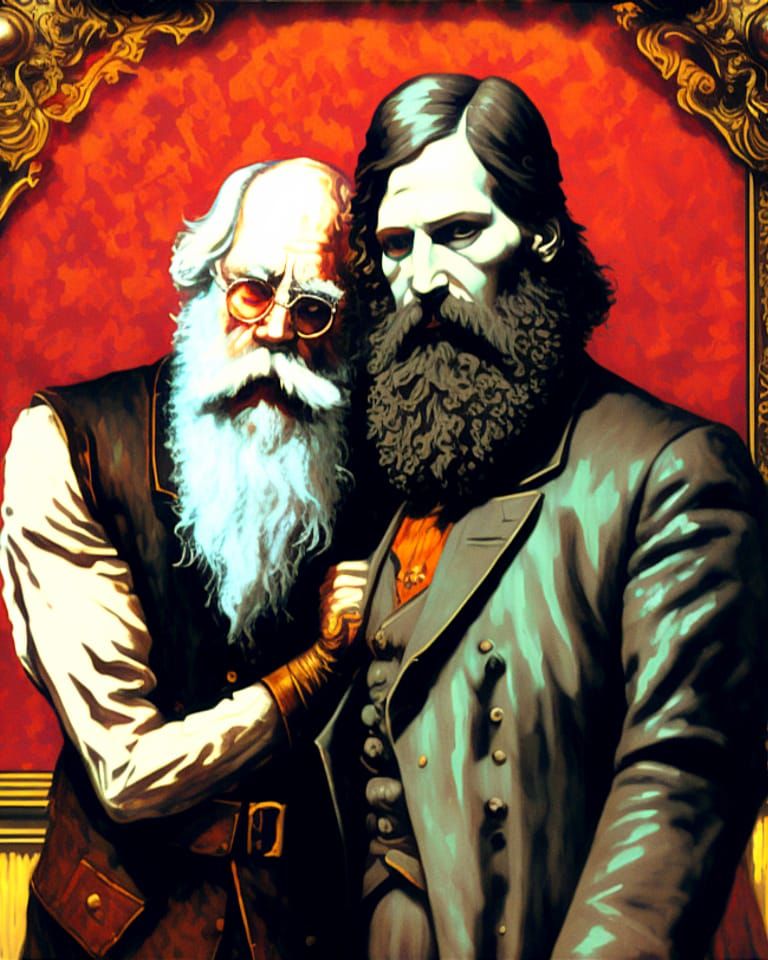 Karl Marx and Rasputin. Meeting in Vienna
