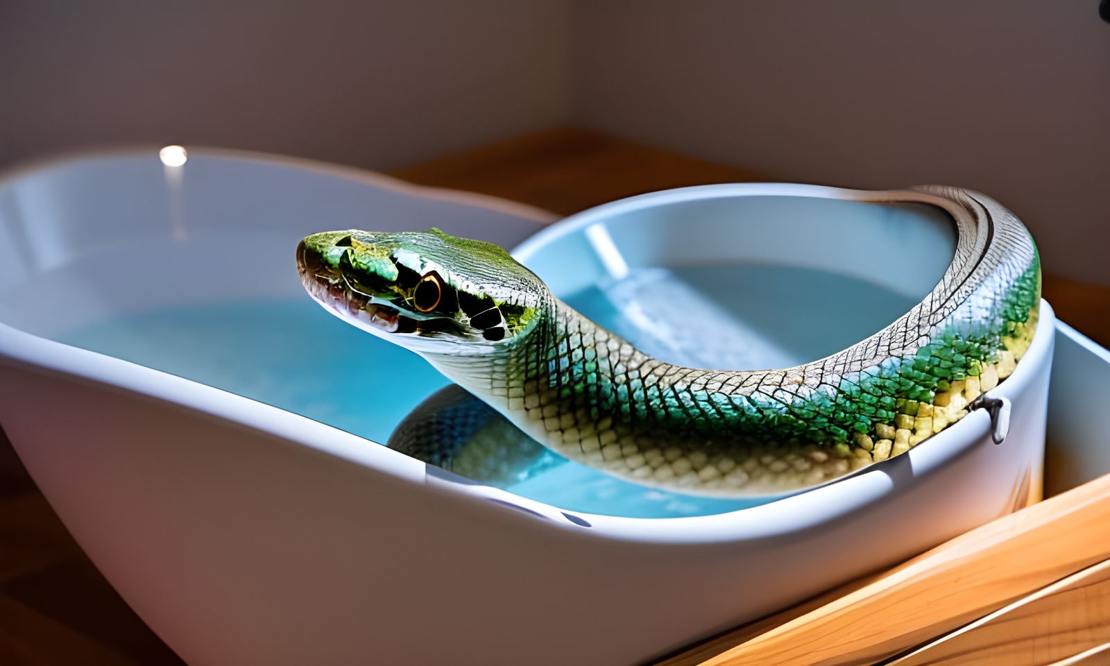 A Snake in a Bathtub