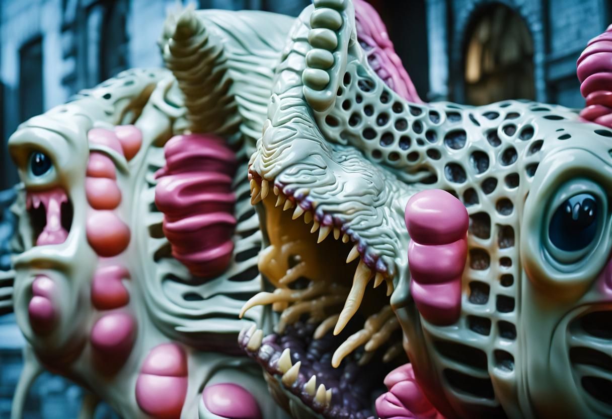 Clownwave Centipede Skeletor: A Cronenberg-esque Creation