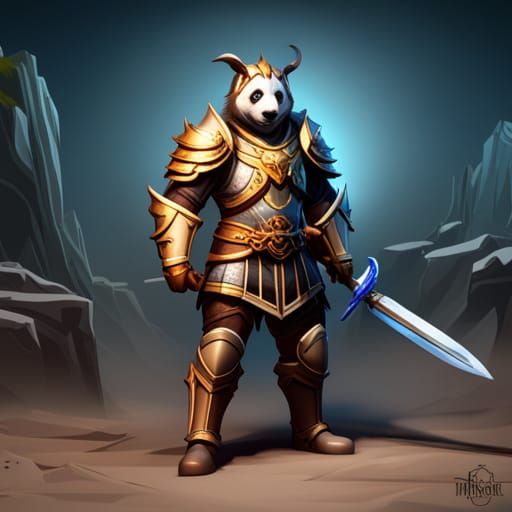 Armored Panda Knight Concept Art