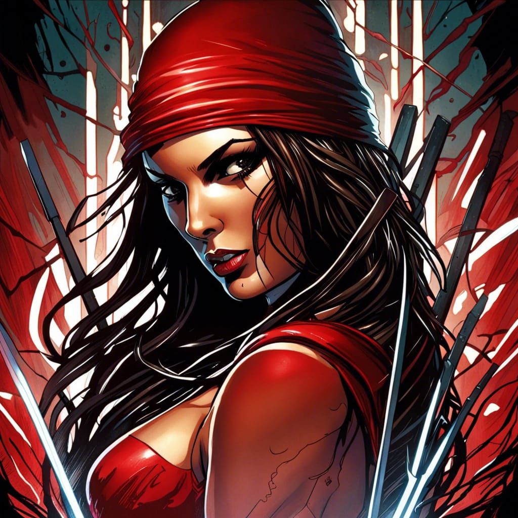 Elektra Comic Book Art by Mark Brooks and Dan Mumford
