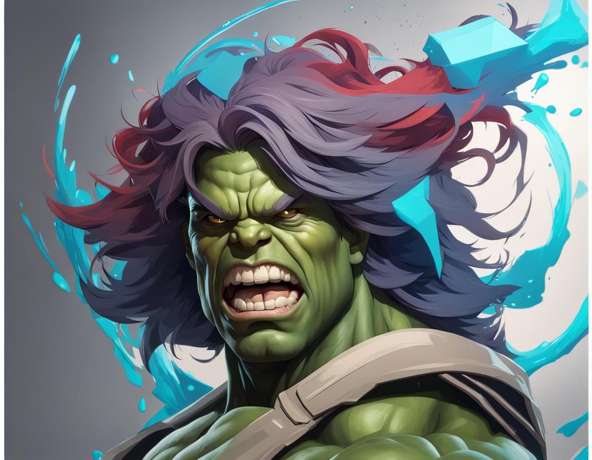 Hyperdetailed Hulk Portrait in Unreal Engine 5
