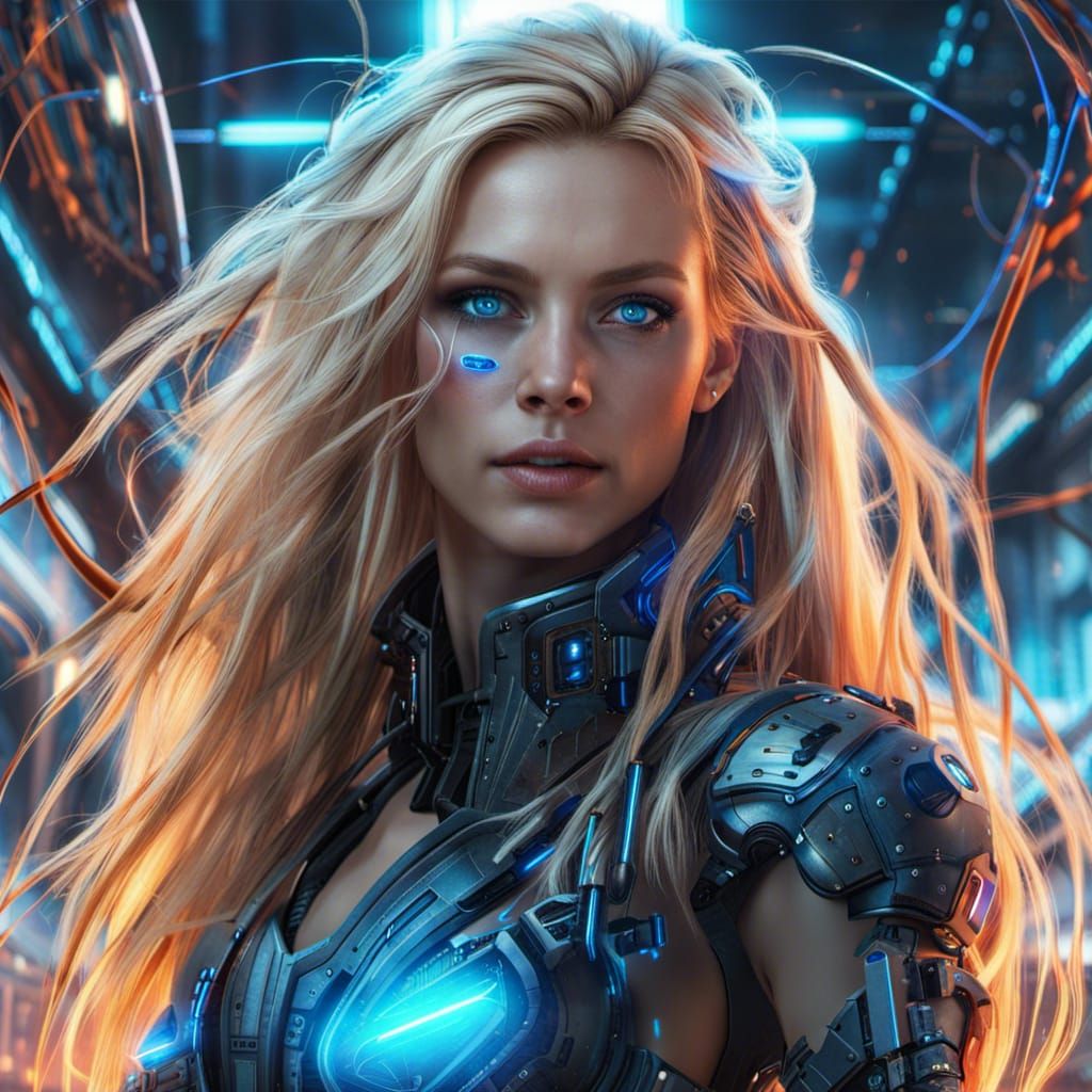 Sci-Fi Woman in Galactic Cloning Facility