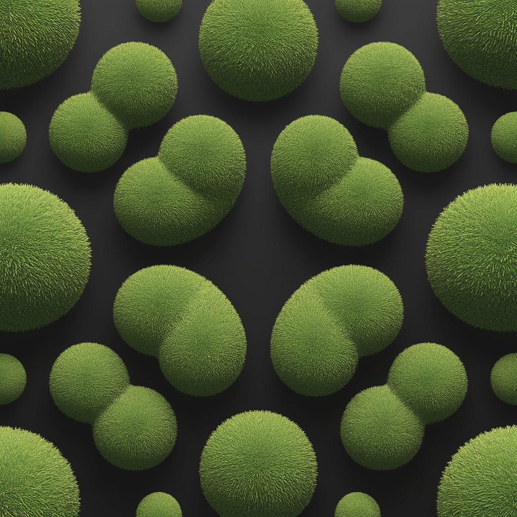 Radiant Abstract Moss Texture in 8K 3D