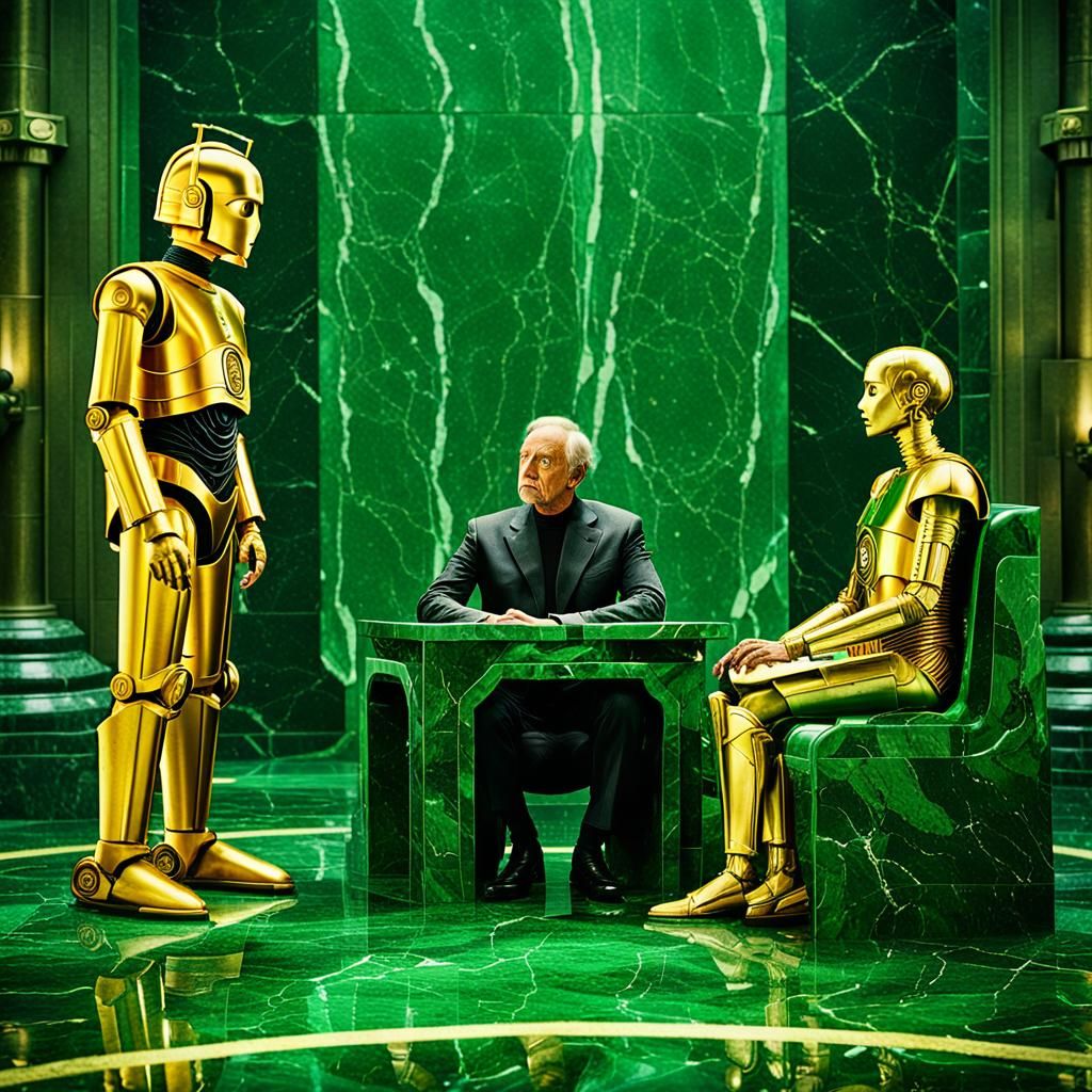 C-3PO and Maria Robot in Throne Room