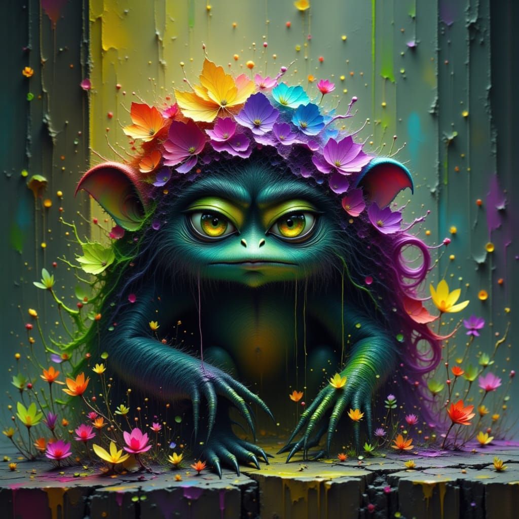 Adorable Hairy Monster in Time Out CGI Cartoon