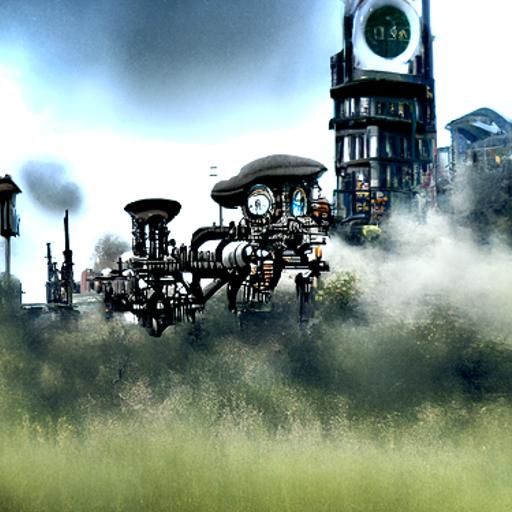 Sleepy village in dystopian future